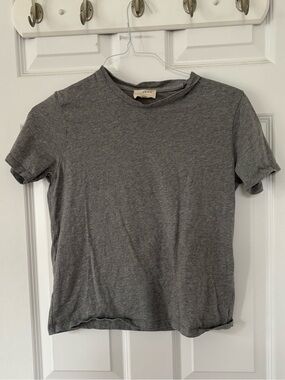 Sezane Classic Grey Crewneck T-Shirt